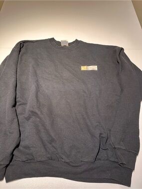 Hanes Black Crewneck Sweatshirt with Small Chest Patch Wells Fargo